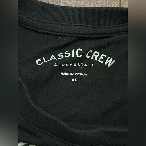Aeropostale crewneck T-shirt circle logo size extra large, black soft - Picture 6 of 7